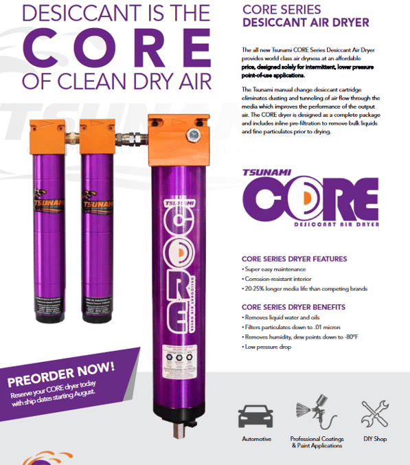 Tsunami CORE Series Desiccant Air Dryer 25 CFM